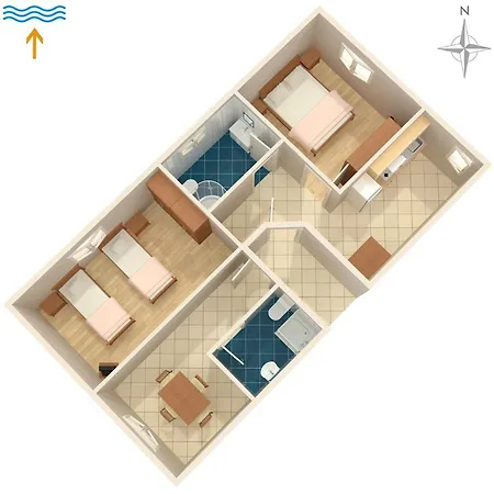 With Swimming Pool Valbandon, - 7257 Appartement Fažana